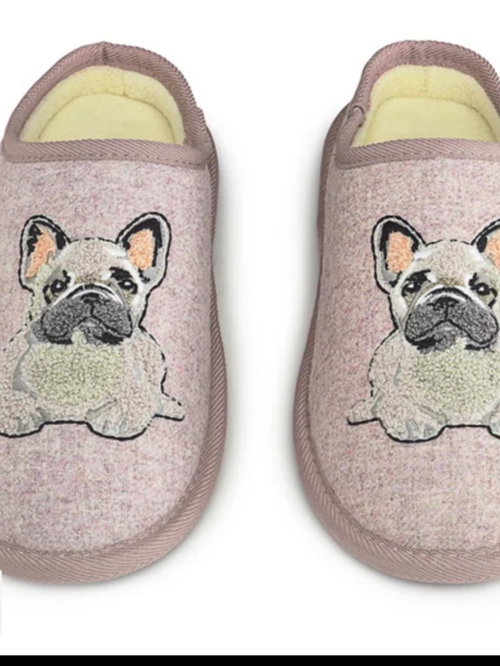 RADLEY LONDON Blush Pink French Bulldog Women’s Slippers Size 8